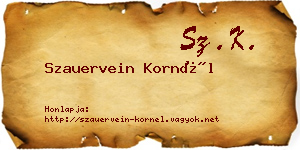 Szauervein Kornél névjegykártya